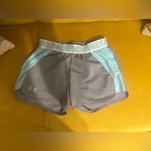 Under Armour Gray and Aqua Performance Shorts